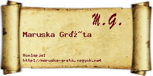 Maruska Gréta névjegykártya